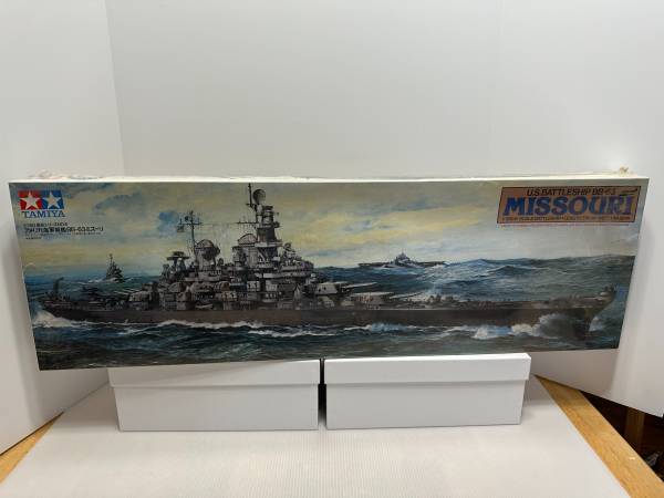 Vintage Tamiya BB-63 Missouri U.S. Battleship Model Kit 1