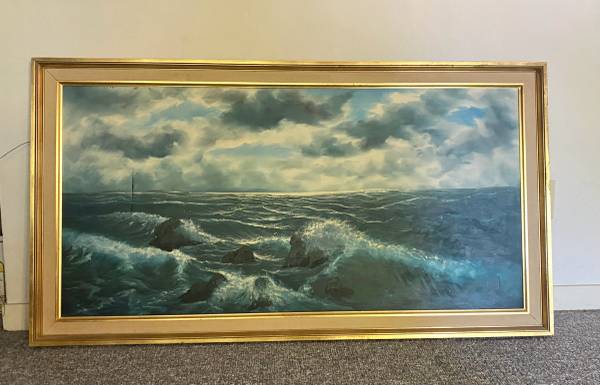 Oil Painting of the Ocean/Sea Waves by V. Berk 1