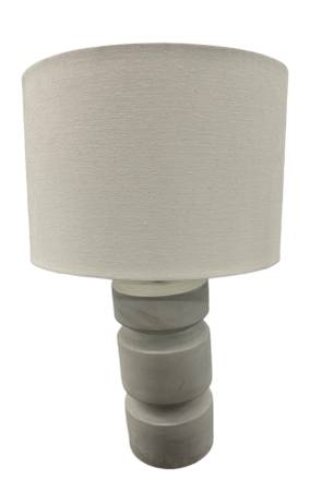 Table Lamp White Gray Shade Post Modern Brutalist Contemporary 1