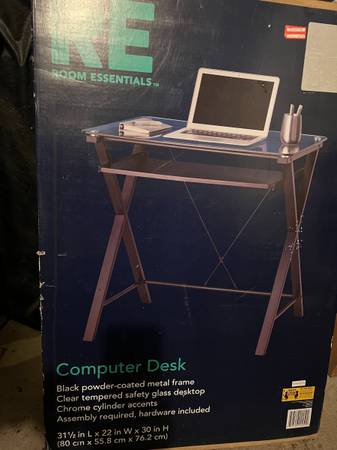 New glass top Computer Desk 1