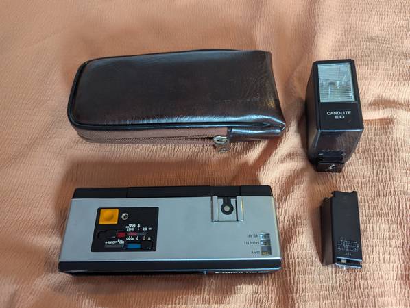 Cannon 110 ED Camera w/ Case and Flash 1