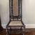 Antique Italian Ornate Carved Wood Side Chair, Upholstered Back & Seat 1 thumbnail