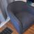 Navy Blue Grey Microfiber Swivel Chair 1 thumbnail