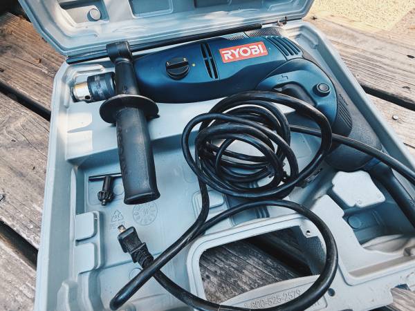 Ryobi D552H 1/2" Hammer Drill, 2-Speed, Corded, with Case 1
