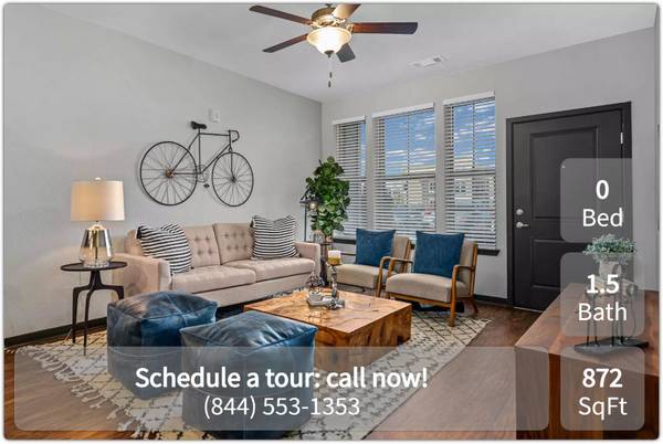 8 Weeks Free! Studio available with convenient washer & dryer! 1