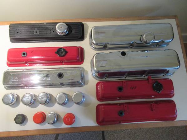 VALVE COVERS & PUSH-IN VALVE COVER OIL BREATHERS (selling as one lot) 1