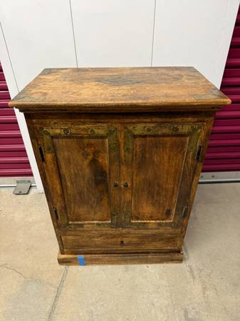 Rustic Solid wood night table or storage cabinet 1