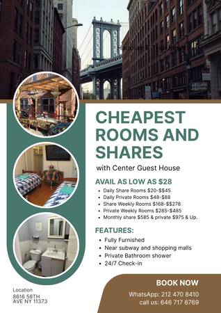 💡 Affordable NYC Stays from $28/day, $168/week, and $585/month 1