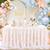 Ivory colored tulle table cover 2 thumbnail