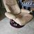 Lane leather chair & matching ottoman 3 thumbnail