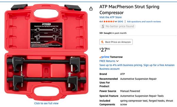 ATP MacPherson Strut Spring Compressor 1