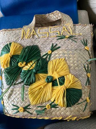 Woven Straw Large Tote Bag 1