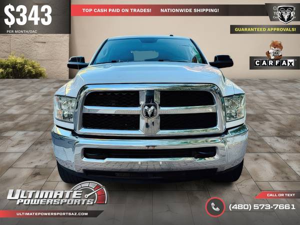 $343/mes - CAMIÓN DODGE RAM 3500 4X4 DE LARGA CABINA, V8 HEMI 6.4L, AÑO 2017, FINANCIAMOS - $23.495 (LLAME AL (480) 573-7661, ULTIMATE POWERSPORTS)63469901917187124