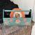 Hand painted (2 sided) Decorative Wooden Toolbox - Vintage Plastic basket includ 2 thumbnail
