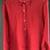 Edward Company Size L 100% Linen Long-sleeve Women’s Red Shirt 1 thumbnail