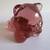 Fenton Pink Cranberry Bear paperweight 4 thumbnail