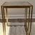 Nesting Table Set, Artisan Gold Metal Frame, Antique Mirror Top, Stack 7 thumbnail