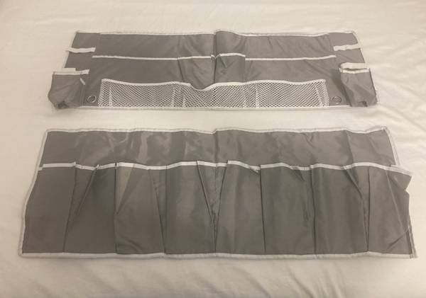 BEDSIDE CADDY STORAGE ORGANIZER WITH VELCRO STRAPS ATTACHED 🛏️ 1