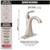 DELTA Pierce Single Handle Centerset Faucet Brushed Nickel 7 thumbnail