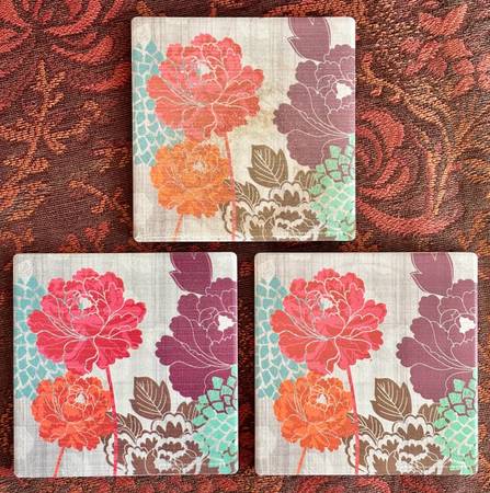 Ceramic hand painted COASTERS, Like brand new, $7 for all 1