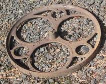 Antique/vintage cast iron wheel - price reduced 1