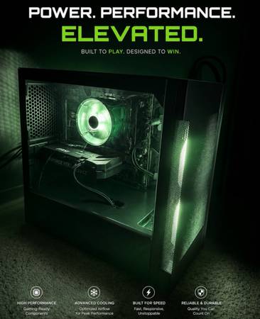 PowerSpec G250 Gaming PC Intel Core i5 14th Gen 14400F 1.8GHz Processor; NVIDIA 1