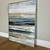 40x30 LARGE “Endless Sea” Textured Canvas Art w/ Silver Floating Frame 3 thumbnail
