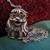 Pewter Big Eyed Puppy Pendant Signed JJ Jonette Jewelry with Moveable 2 thumbnail