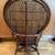 Gorgeous, Comfy & Solid Vintage Rattan & Wicker Balloon Back Peacock Chair 3 thumbnail