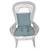 Vintage White Wicker Rocking Chair W/Cushions  Shabby Chic-$0 Delivery 1 thumbnail