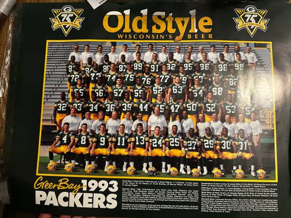 Vintage 1993 Green Bay Packers / Old Style Beer Posters New Old Stock 1