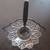 Glass Relish Dish   w/ Sheffield England Silverplate Hanging Spoon. 7" 4 thumbnail