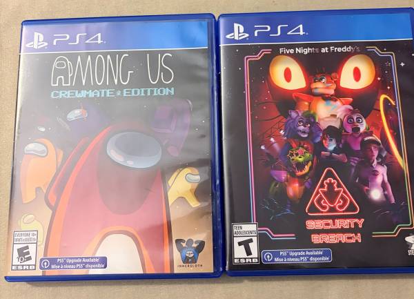 PS4 Game Bundle - 4 Games (FNAF, Hitman 2 & 3, Among Us Open Box / New) 1