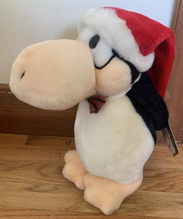 1987 OPUS SANTA CLAUS 13” DAKIN CHRISTMAS PLUSH w/Tag - BLOOM COUNTY 1