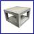 Serena & Lily Mercer Square Gray Wood Raffia Table 1 thumbnail