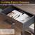 Office Small Computer Desk: Home Table with Fabric Drawers & Storage S 3 thumbnail