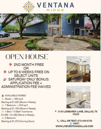 THIS SATURDAY 02/21/26 WE HAVE AN OPEN HOUSE AT VENTANA RIDGE! 1