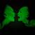 R MARINO  vintage 90s 3D GLOW IN THE DARK  wall heads 11 thumbnail