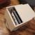 Cute Modern White Cube Side Table. Top slides opens for storage 3 thumbnail