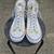 Size 10.5 White Hightop Converse Shoes 1 thumbnail