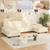 New Modern U Shaped Sectional Sofa with Double Chaise, Modern Corduroy Modular C 3 thumbnail