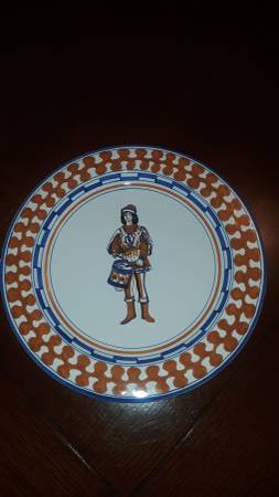 Palio di Siena Contrade 🇮🇹Majolica Italy Drummer 11' Dinner Plates 1