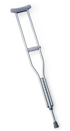 1 Pair Universal Crutches, Adjustable Height Lightweight Aluminum 1