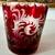 Ruby red etched or flashed shot glass - stunning 4 thumbnail