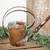 Rustic Rusty Aged Metal Farmhouse Watering Can w/Floral Lable 2 thumbnail