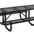 8' Municipal Grade Picnic Table, ADA Compliant, Expanded Metal, Black 2 thumbnail