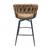 New 6 Tufted Bar Stools with Back Seat Chair 28in Counter Height Brown 7 thumbnail