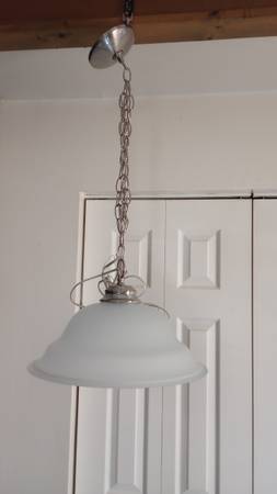 Pub Style Brushed Nickel Chandelier 1