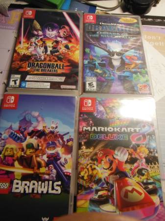 Switch games-Mariokart 8-Dragonball-Lego Brawls 1