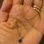12.5 inches Yellow Gold kids Necklace with Natural Sapphire Stone 4 thumbnail